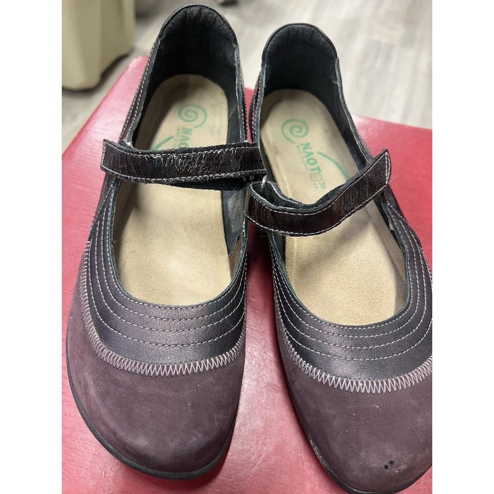 Naot Women's Kirei Purple Suede Mary Jane Shoes Size 8 US (EU 39) Comfort Casual